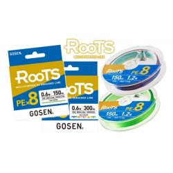 Шнур GOSEN RooTS PE X8 цв.light green 150м р-р 0,8, 0,148мм(Япония)