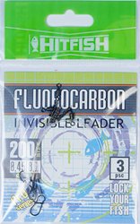 Поводок HITFISH Invisible Leader Fluorocarbon d 0,45 8,1кг 25см 3шт.(Россия)