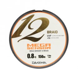 Шнур DAIWA Mega Sensor 12 Braid +Si 150м р-р 3,0, 0,285мм(Япония)