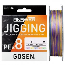 Шнур GOSEN Answer Jiging PE X8 цв.5colors 200м р-р 2,5, 0,26мм(Япония)