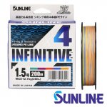 Шнур SUNLINE Infinitive PE 4 200м р-р 2,0, 0,24мм(Япония)