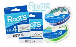 Шнур GOSEN RooTS PE X4 цв.5colors 150м р-р 1,0, 0,165мм(Япония)