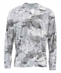 Термофутболка SIMMS SolarFlex print LS цв.cloud camo grey р-р L(США)