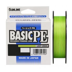 Шнур SUNLINE Basic PE 4 цв.light green 150м р-р 1,0, 0,165мм(Япония)