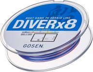 Шнур GOSEN Diver PE X8 200м р-р 6,0, 0,405мм(Япония)