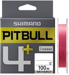 Шнур SHIMANO Pitbull 4+ PE цв.pink 100м р-р 0,3, 0,09мм(Япония)