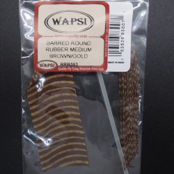 Ножки резиновые WAPSI Barred Round Rubber medium цв.brown/gold(США)