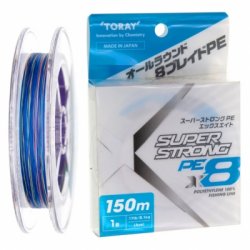 Шнур TORAY PE Super Strong X8 150м р-р 3,0, 0,285мм(Япония)